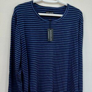 Goodlife Striped Long Sleeve Scallop Crew Men's Size XL